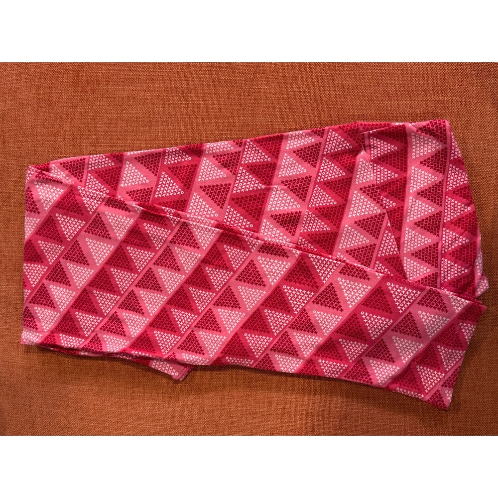 LuLaRoe Leggings Women TC Pink Red NEW‎ XOXO Triangle Geometric Tall & Curvy